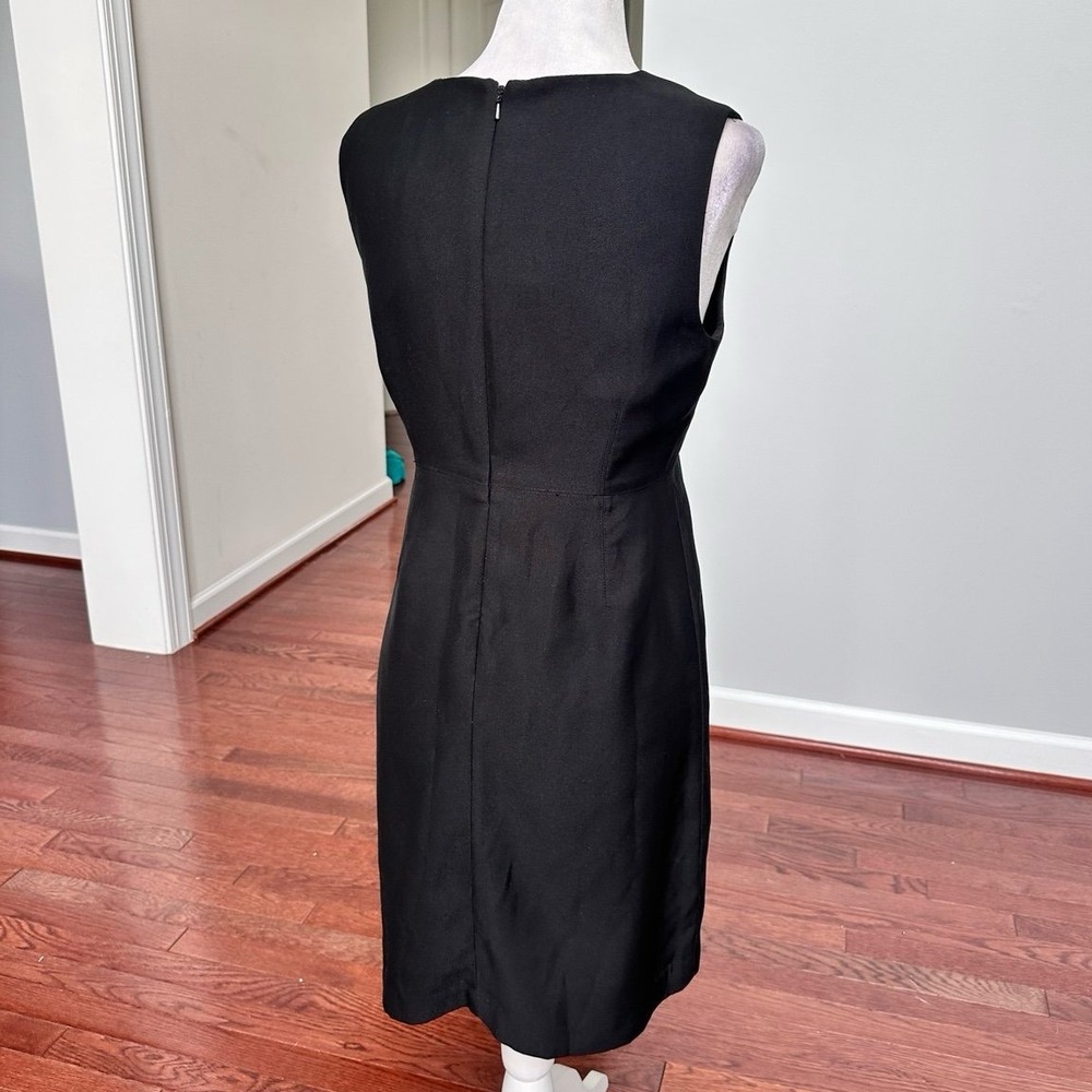 Luxury KARTA Black White Green Cocktail Embellished Daisy Studded Floral Dress - Picture 9 of 10